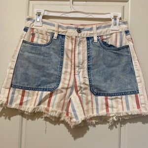 Striped AEO shorts